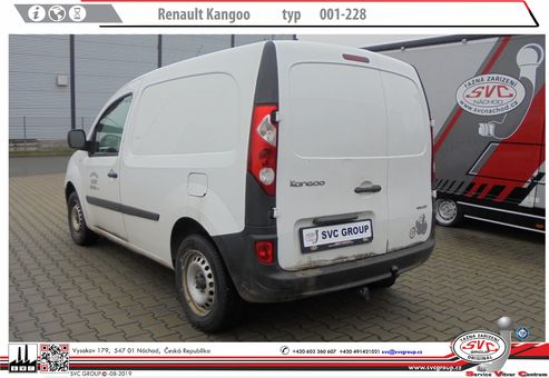 Tažné zařízení Renault Kangoo Typ II 02/2008-> 05/2013->
Maximální zatížení 75 kg
Maximální svislé zatížení bottom kg
Katalogové číslo 001-228