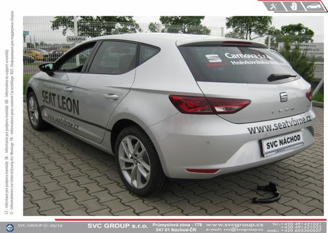 Tažné zařízení Seat Leon 2012-2017
Maximální zatížení 85 kg
Maximální svislé zatížení bottom kg
Katalogové číslo 003-348