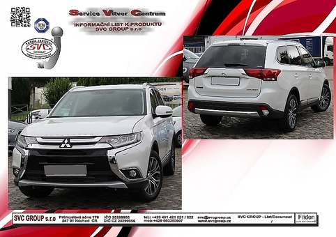 Tažné zařízení Mitsubishi Outlander
Maximální zatížení 150 kg
Maximální svislé zatížení bottom kg
Katalogové číslo 001-351