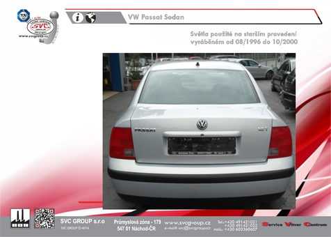 Tažné zařízení VW Passat 1996 - 2005
Maximální zatížení 85 kg
Maximální svislé zatížení bottom kg
Katalogové číslo 001-032