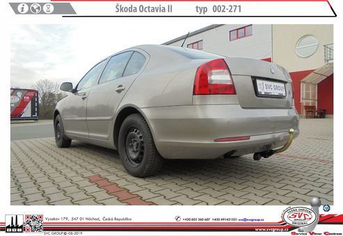 Tažné zařízení Škoda Octavia Sedan II
Maximální zatížení 100 kg
Maximální svislé zatížení bottom kg
Katalogové číslo 002-271