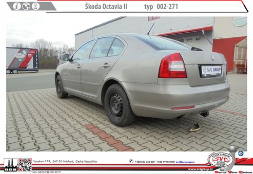 Tažné zařízení Škoda Octavia Sedan II
Maximální zatížení 100 kg
Maximální svislé zatížení bottom kg
Katalogové číslo 002-271