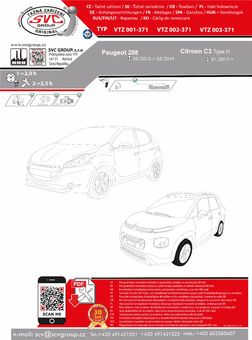 Tažné zařízení Peugeot 208
Maximální zatížení 65 kg
Maximální svislé zatížení bottom kg
Katalogové číslo 002-371