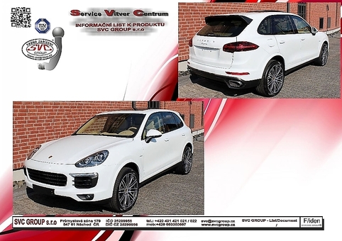 Tažné zařízení Porsche Cayenne 2006 - 2018
Maximální zatížení 150 kg
Maximální svislé zatížení bottom kg
Katalogové číslo 001-401