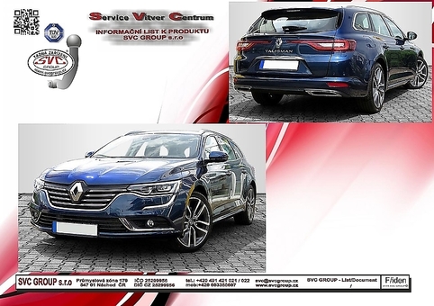 Tažné zařízení Renault Talisman 2016
Maximální zatížení 95 kg
Maximální svislé zatížení bottom kg
Katalogové číslo 003-449