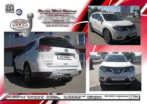 Tažné zařízení Nissan X-Trail
Maximální zatížení 120 kg
Maximální svislé zatížení bottom kg
Katalogové číslo 1.003-424