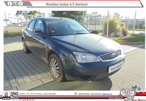 Tažné zařízení Ford Mondeo 2000-2007
Maximální zatížení 75 kg
Maximální svislé zatížení bottom kg
Katalogové číslo 002-157