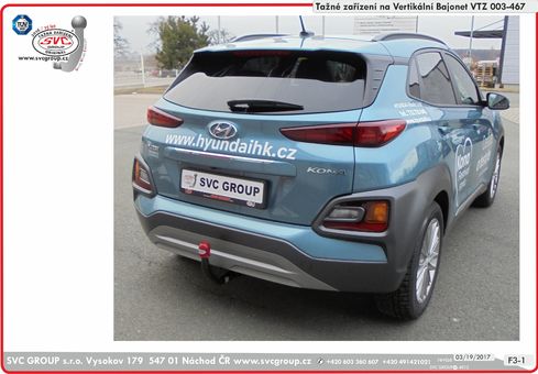 Tažné zařízení Hyundai KONA
Maximální zatížení 75 kg
Maximální svislé zatížení bottom kg
Katalogové číslo 003-467