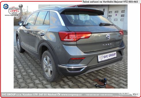 Tažné zařízení VW T-ROC
Maximální zatížení 95 kg
Maximální svislé zatížení bottom kg
Katalogové číslo 003-462