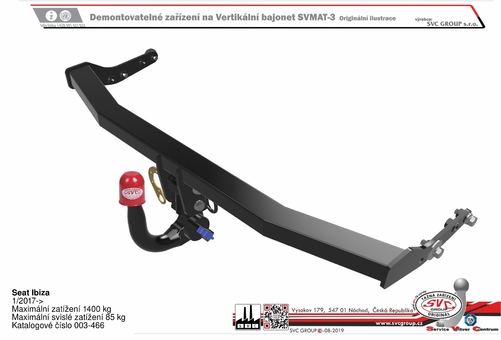 Tažné zařízení Seat Ibiza 2017 +
Maximální zatížení 85 kg
Maximální svislé zatížení middle_bottom_prep kg
Katalogové číslo 2.003-466