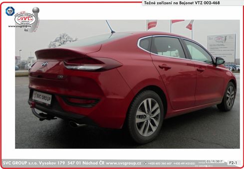 Tažné zařízení Hyundai i30 Fastback
Maximální zatížení 90 kg
Maximální svislé zatížení bottom kg
Katalogové číslo 002-468