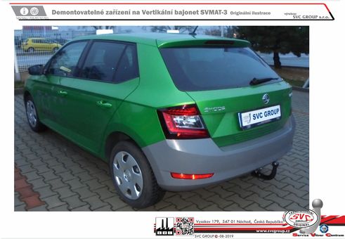 Tažné zařízení Škoda Fabia 2018 -
Maximální zatížení 85 kg
Maximální svislé zatížení middle_bottom_prep kg
Katalogové číslo 003-373