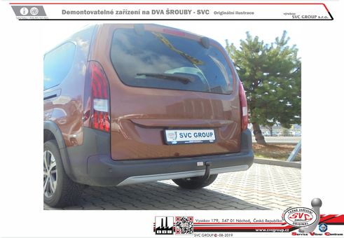 Tažné zařízení Citroen Berlingo 2018 -
Maximální zatížení 95 kg
Maximální svislé zatížení bottom kg
Katalogové číslo 001-229