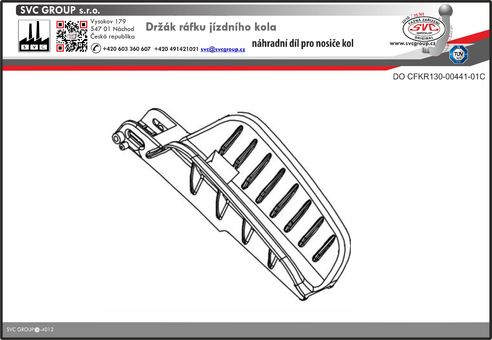 Držák ráfku jízdního kola plastový