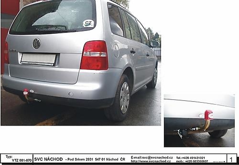 RIDIGO Anhängerkupplung Starr Für VW Touran 2003-2015 - Mit 7-poligem E-Satz